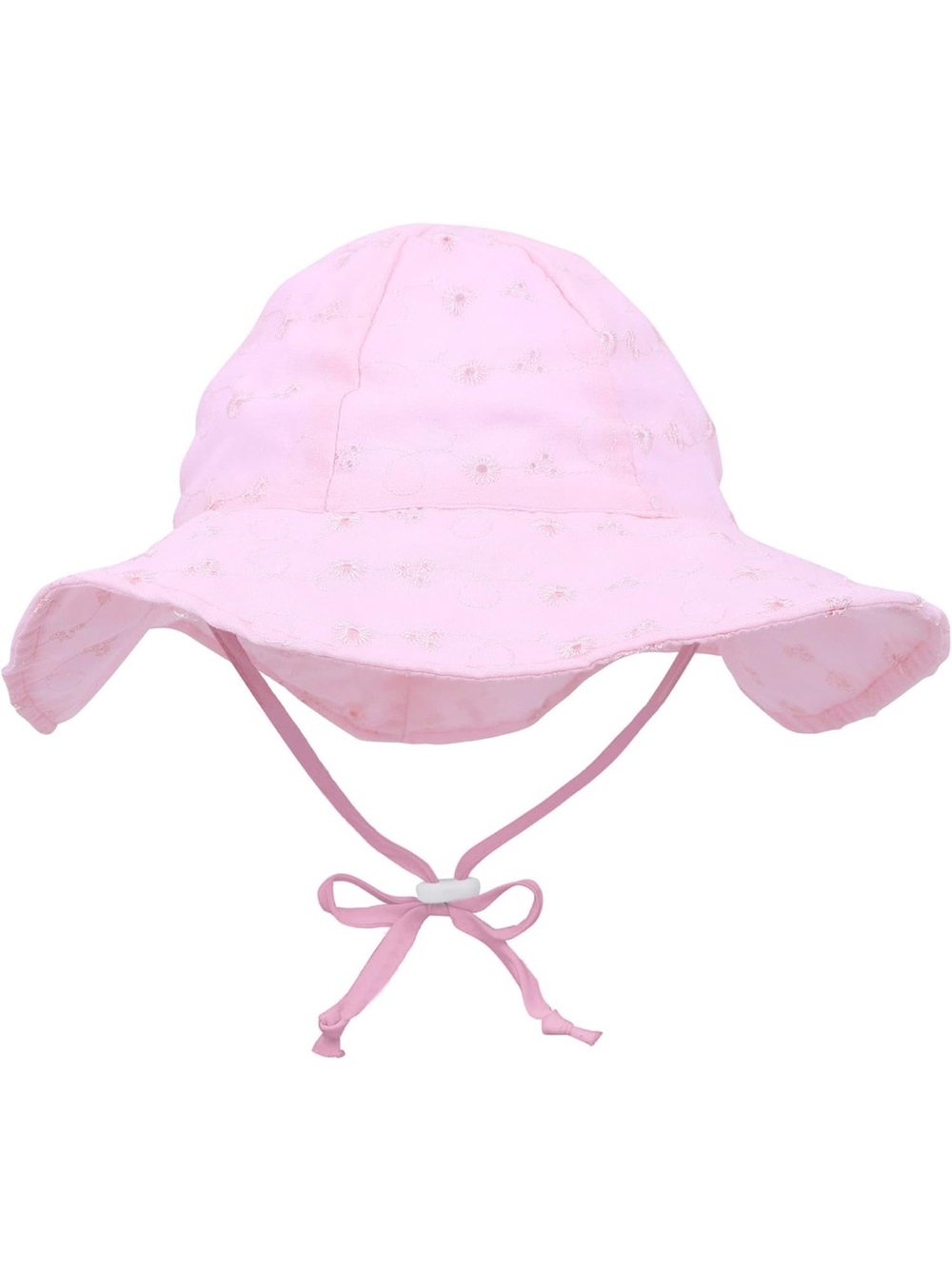 Pink Sun Hat with Chin Strap - Kids Accessories